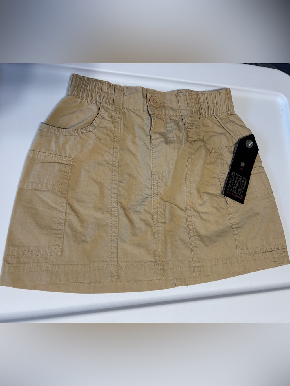 NWT Star Ride From Stitch Fix Girls Size 6X 100% Cotton Khaki Cargo Mini Skirt